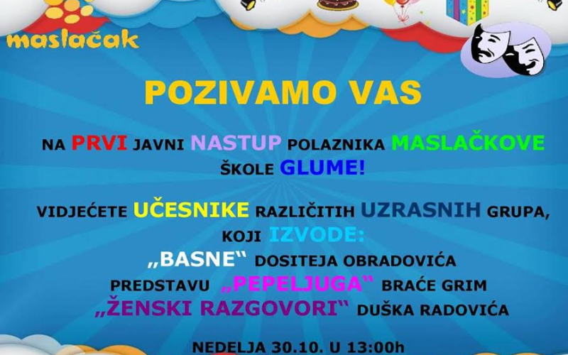 Javni čas Maslačkove škole glume