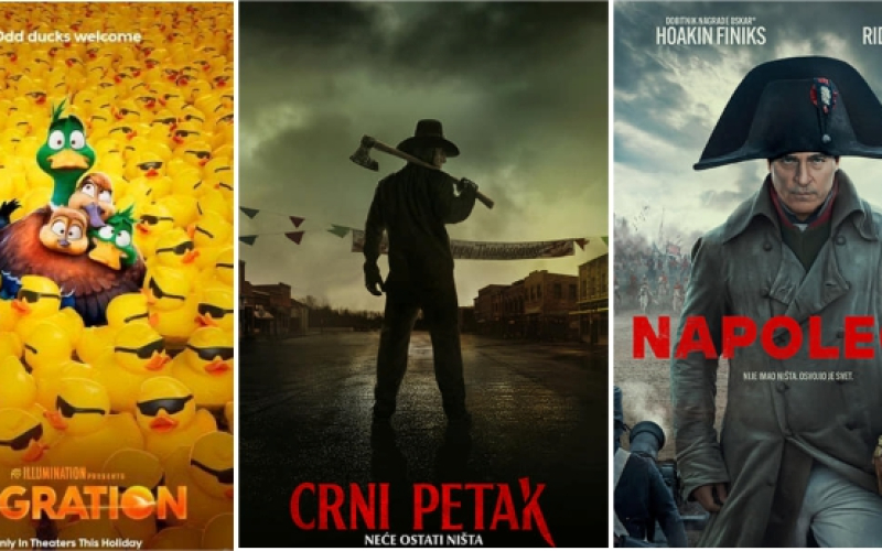 Projekcije filmova: Pačija posla, Crni petak i Napoleon