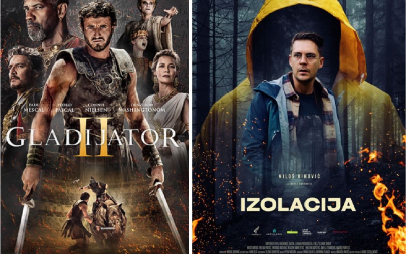 Bioskopski repertoar:Izolacija i Gladijator