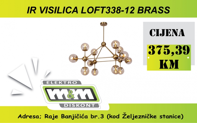 IR LUSTER LOFT338-12 BRASS