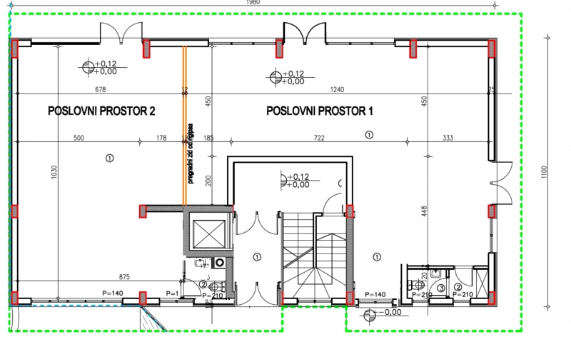 Poslovni prostor 158 m2 +33m2