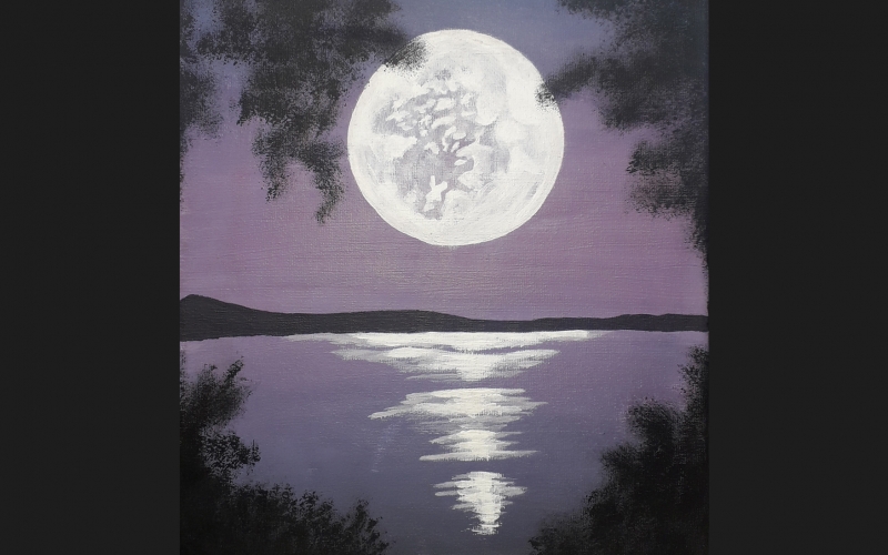 Umjetnička slika - Akril | Mjesečina
