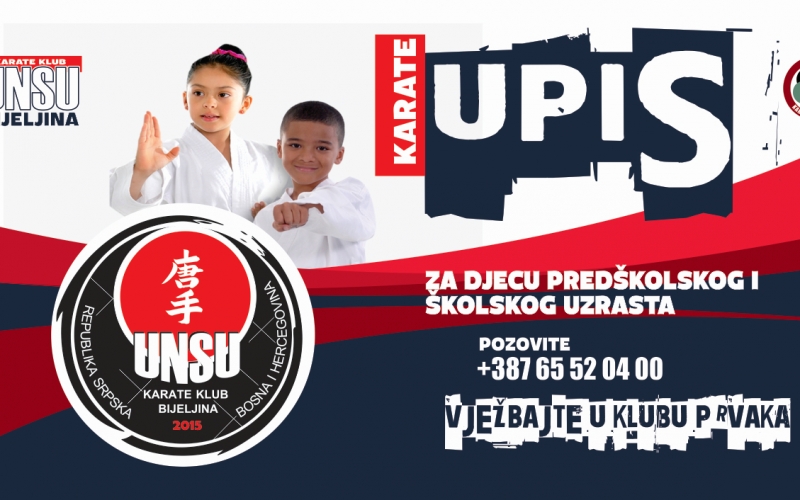 BESPLATAN UPIS U KARATE ŠKOLU - POSEBNE POGODNOSTI ZA ĐAKE PRVAKE