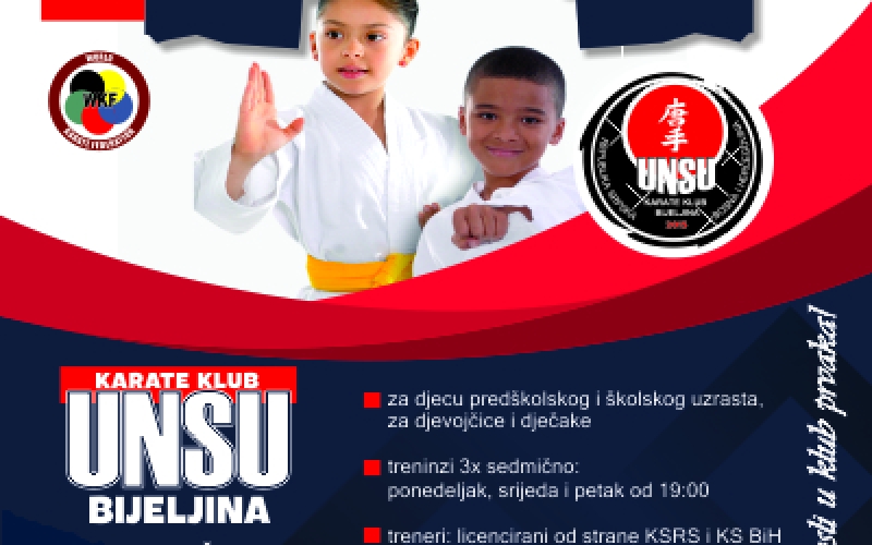 BESPLATAN UPIS U KARATE ŠKOLU - POSEBNE POGODNOSTI ZA ĐAKE PRVAKE