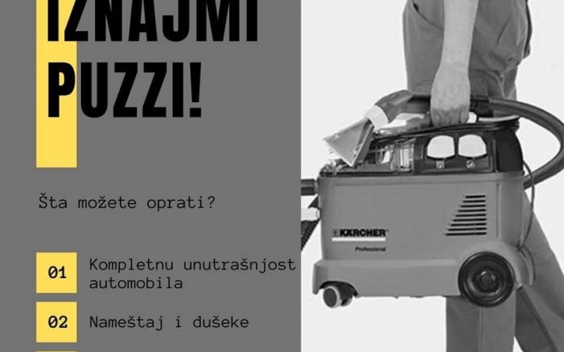 Iznajmljivanje profesionalnih mašina za dubinsko pranje