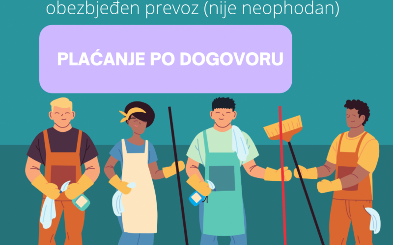 Potrebna čistačica za održavanje vikendice na dan