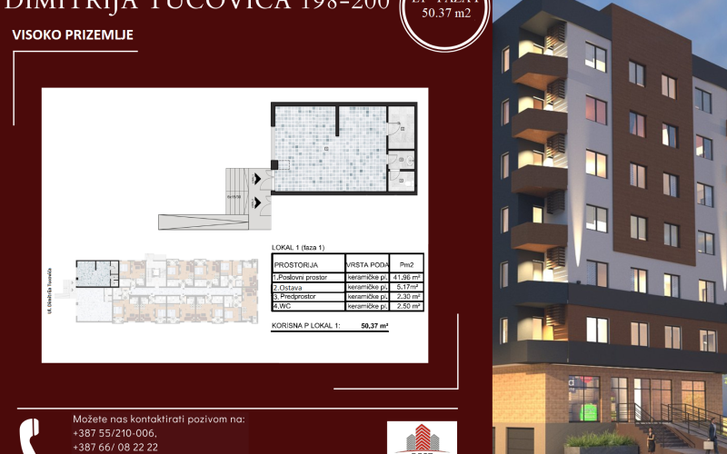 Poslovni prostor Bijeljina 50.37m2