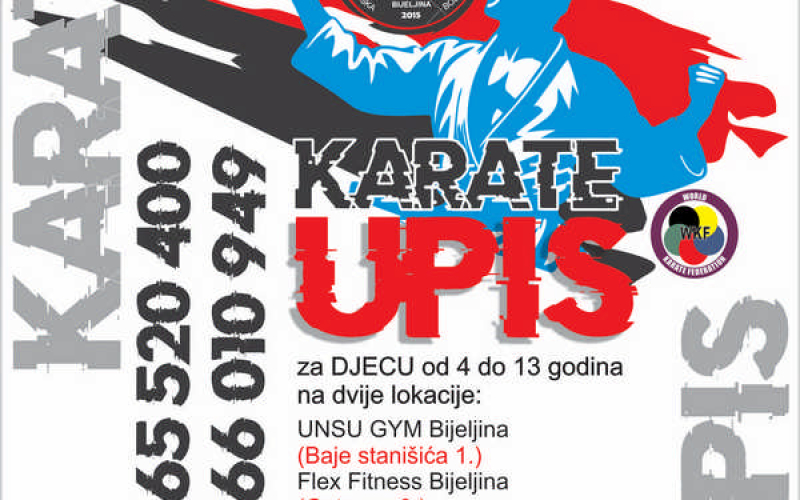 BESPLATAN UPIS U KARATE ŠKOLU