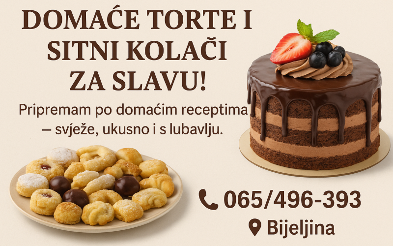 Domaće torte i sitni kolači za slavsku trpezu