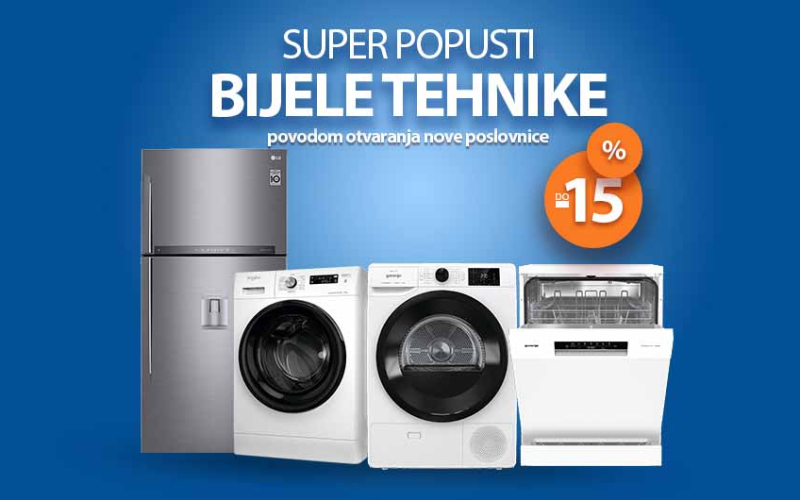 👉 Velika akcija bijele tehnike - Uštedite do 15%