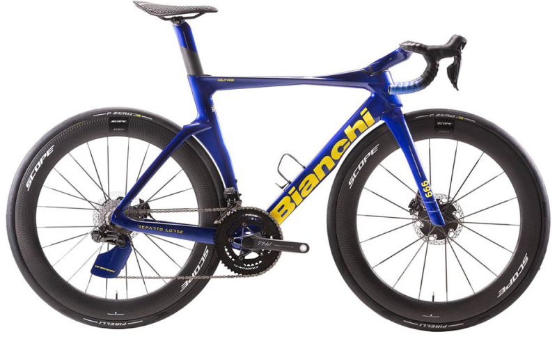 2025 Bianchi OLTRE RC Founder Edition - Blue Italia - Yellow Heritage (KINGCYCLE