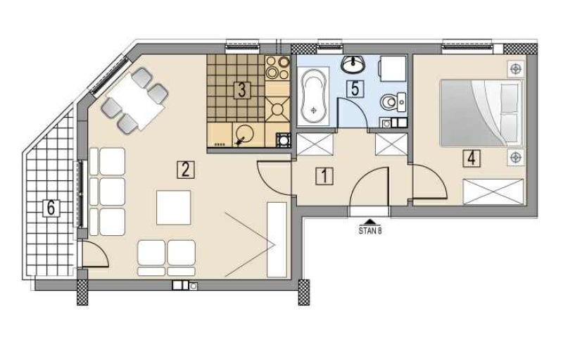 NA prodaju stan 46m2 useljiv za 2 mjeseca u BN