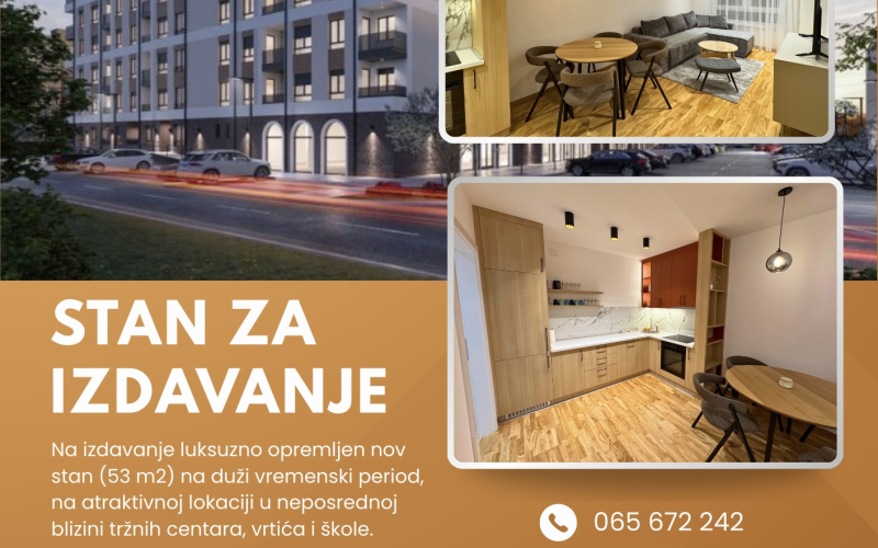 * STAN ZA IZDAVANJE - NOVO *