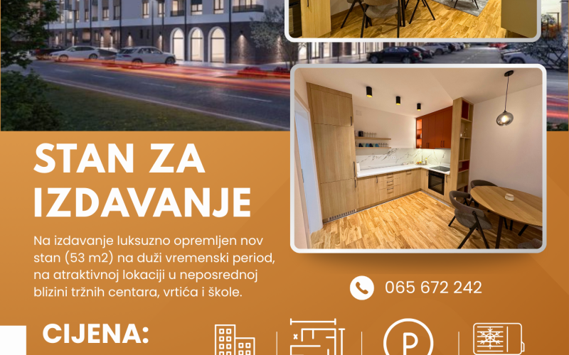 STAN ZA IZDAVANJE - NOVO - BIJELJINA 065 672 242