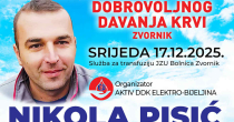 Osma memorijalna akcija darivanja krvi „Nikola Pisić“ 17. decembra u Zvorniku