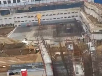 Zagreb: Urušila se ogromna skela, snimak postao viralan