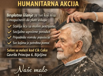 Solidarnost na djelu: Bijeljinska frizerka besplatno šiša sugrađane slabijeg imovinskog stanja