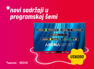 Pet novih Arena Sport kanala u Supernovoj i na MOVE aplikaciji