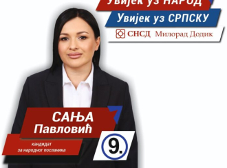 Sanja Pavlović: Kandidat za Narodnu skupštinu Republike Srpske, broj 9