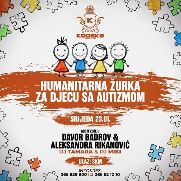 Bijeljina, Humanitarna žurka za djecu sa autizmom Klub Kodeks