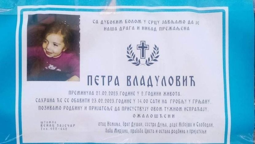 Očuh osuđen na doživotni zatvor za zvjersko ubistvo male Petre!
