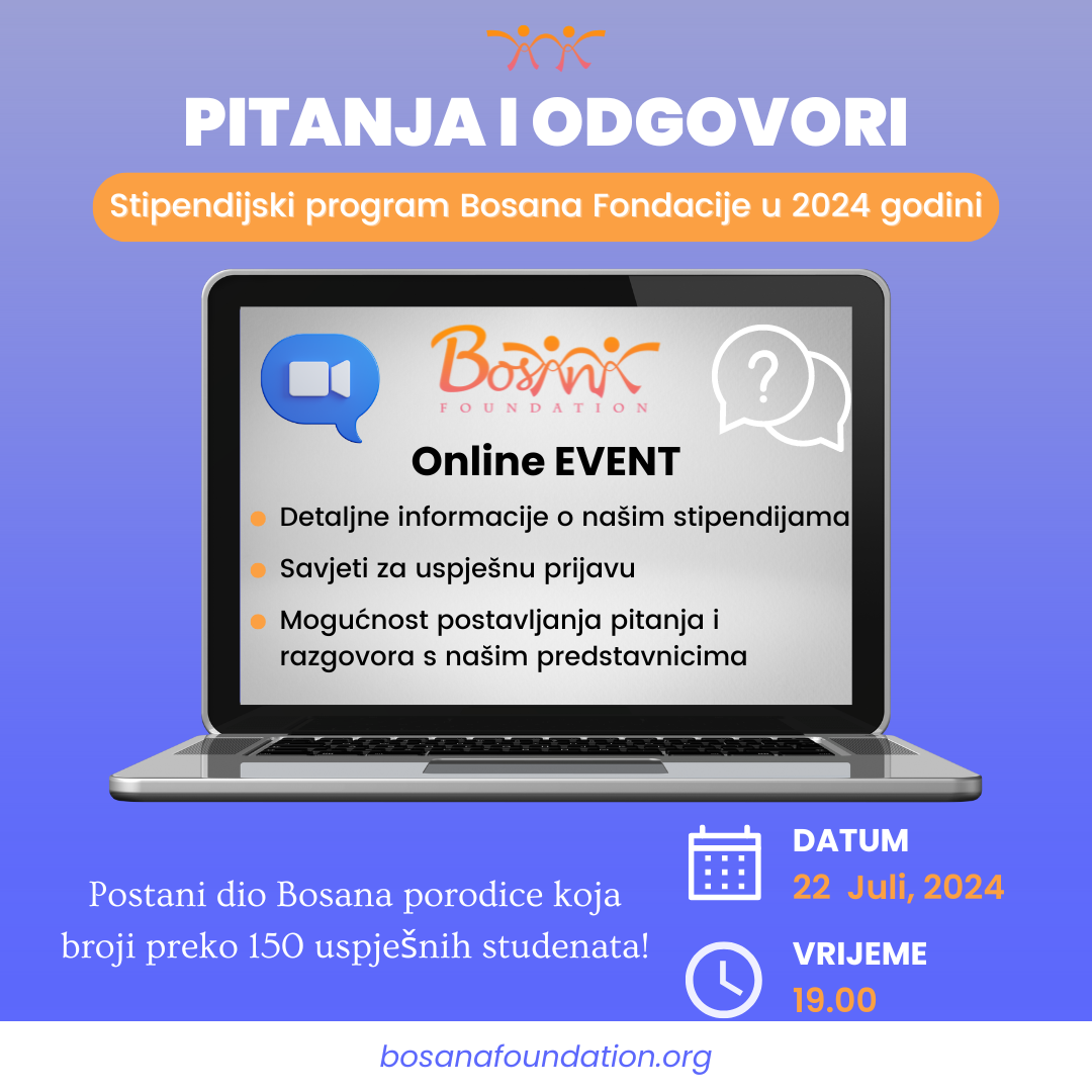Konkurs za dodjelu stipendija Bosana Fondacije