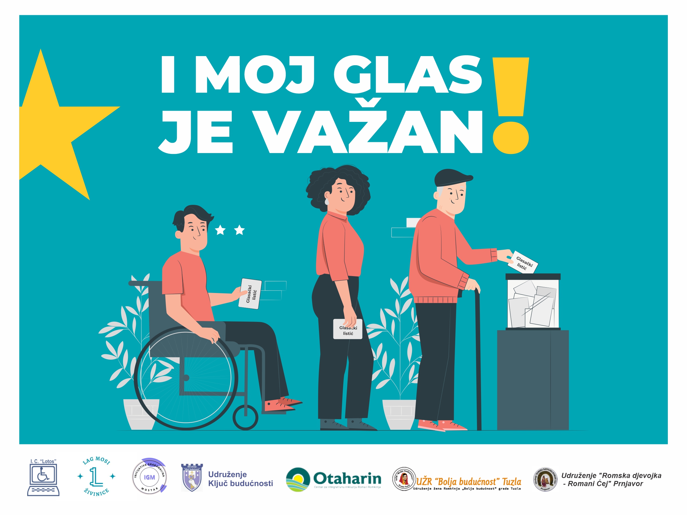 Kampanja "I moj glas je važan" podiže svijest o pravu na slobodno glasanje u marginalizovanim grupama