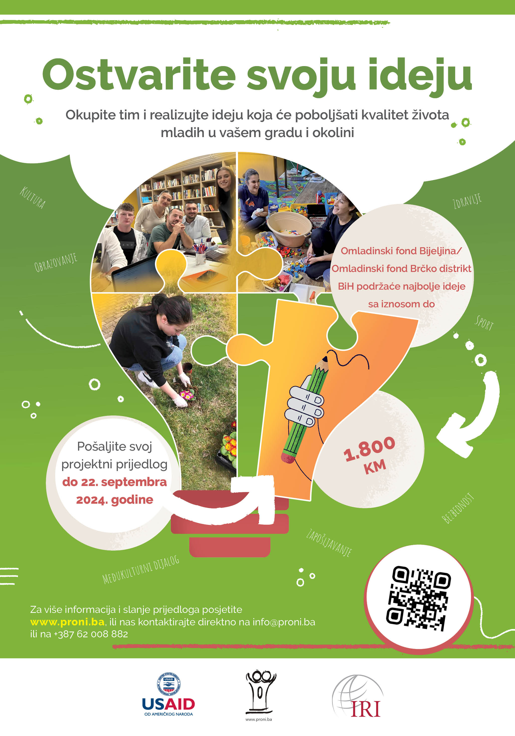 Mladi iz Bijeljine i Brčko distrikta BiH mogu da unaprijede svoje zajednice kroz Omladinske fondove