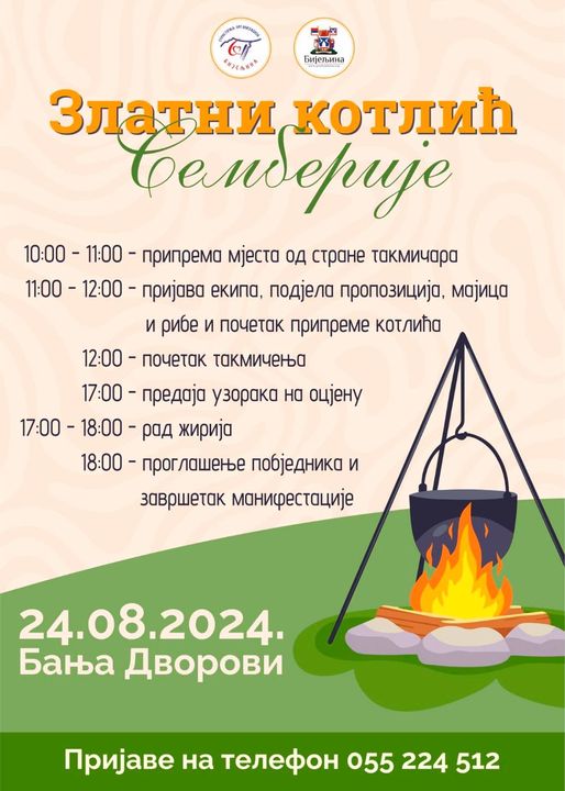 Majstori riblje čorbe okupljaju se u Banji Dvorovi – Zlatni kotlić Semberije spreman za subotu