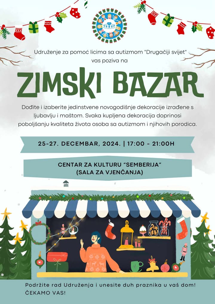 Udruženje "Drugačiji svijet" organizuje Zimski bazar u Bijeljini