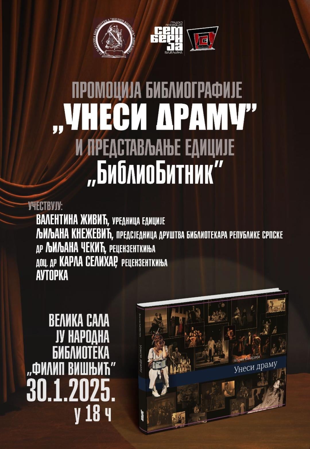 UNESI DRAMU - bibliografija posvećena pozorištu hvale vrijedan