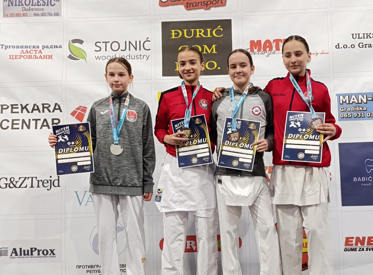 Devet medalja za Karate klub UNSU Bijeljina na „NITEN KUPU“ u Gradiški