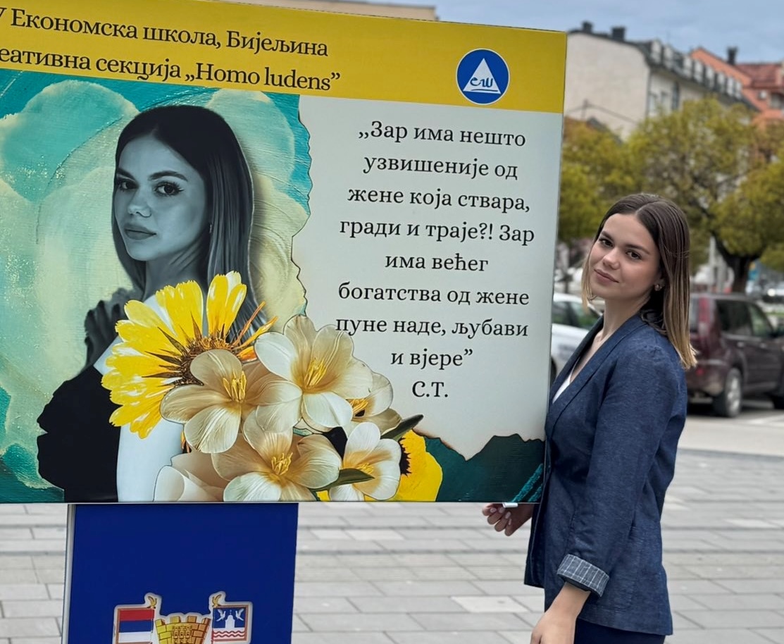 Umjetnošću i obrazovanjem protiv nasilja: Učenice Ekonomske škole uljepšale šetalište u Bijeljini i poslale snažnu poruku VIDEO
