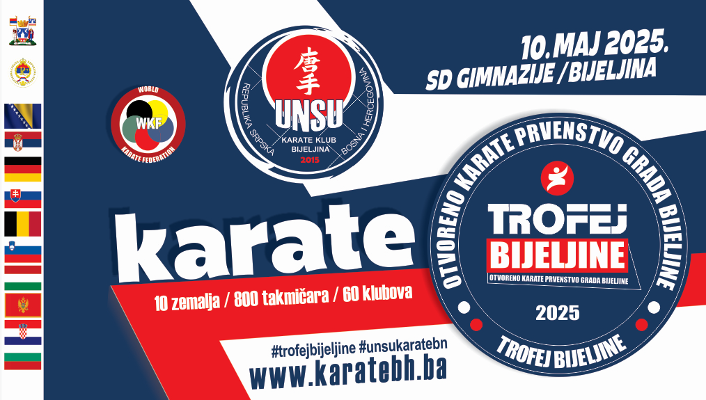 TROFEJ BIJELJINE okuplja najbolje karatiste iz deset evropskih zemalja