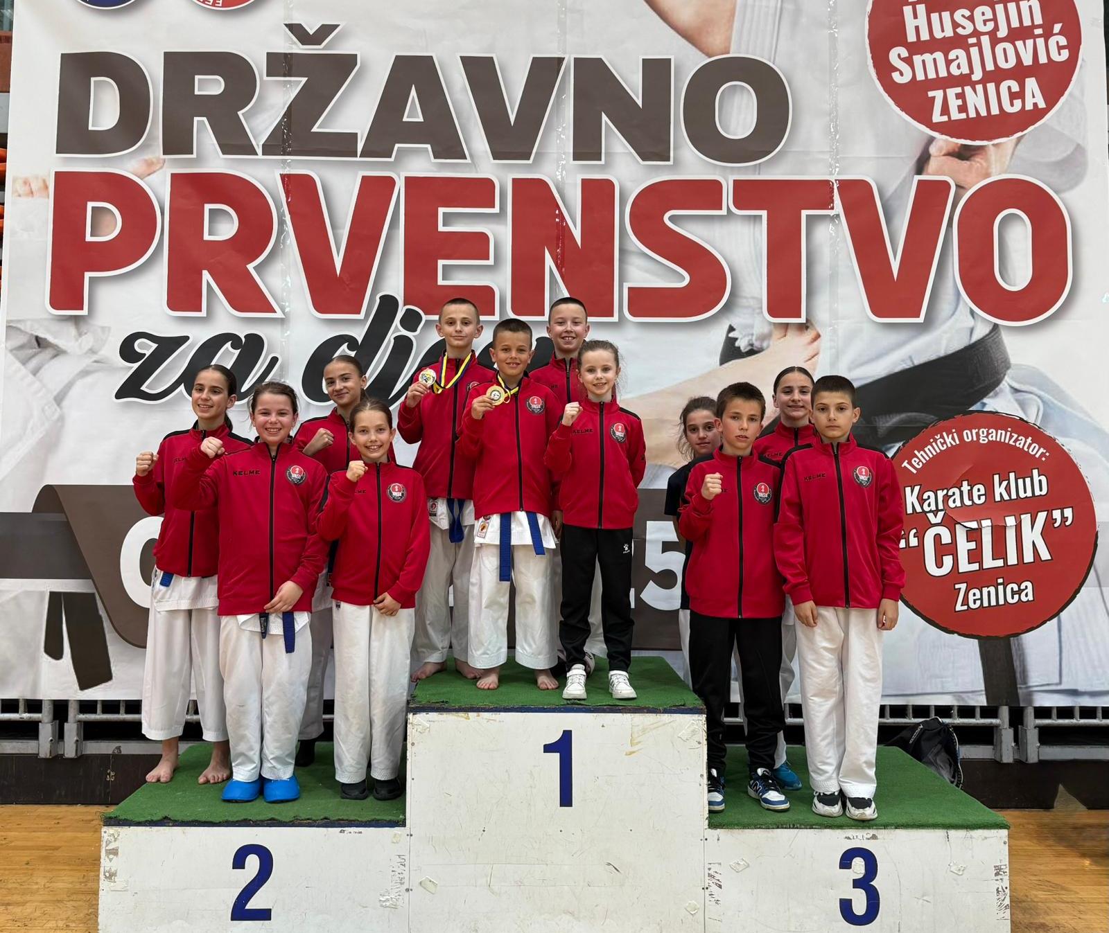 Pet medalja za karate klub UNSU na Državnom prvenstvu u Zenici