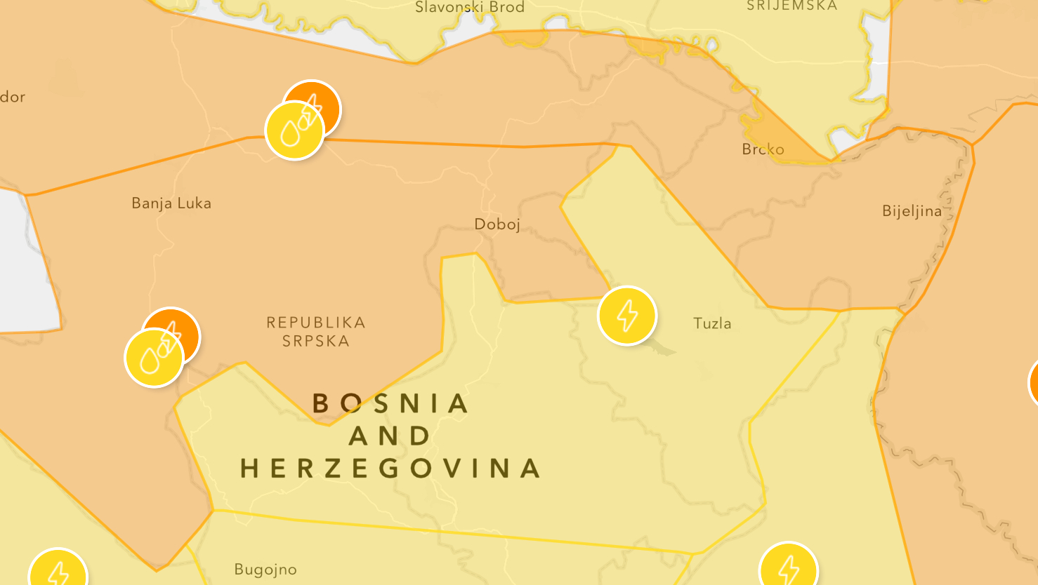 Upaljen narandžasti meteoalarm