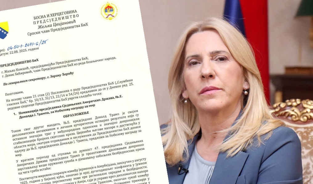 Cvijanovićeva uputila inicijativu da se Tramp nominuje za Nobelovu nagradu (FOTO)
