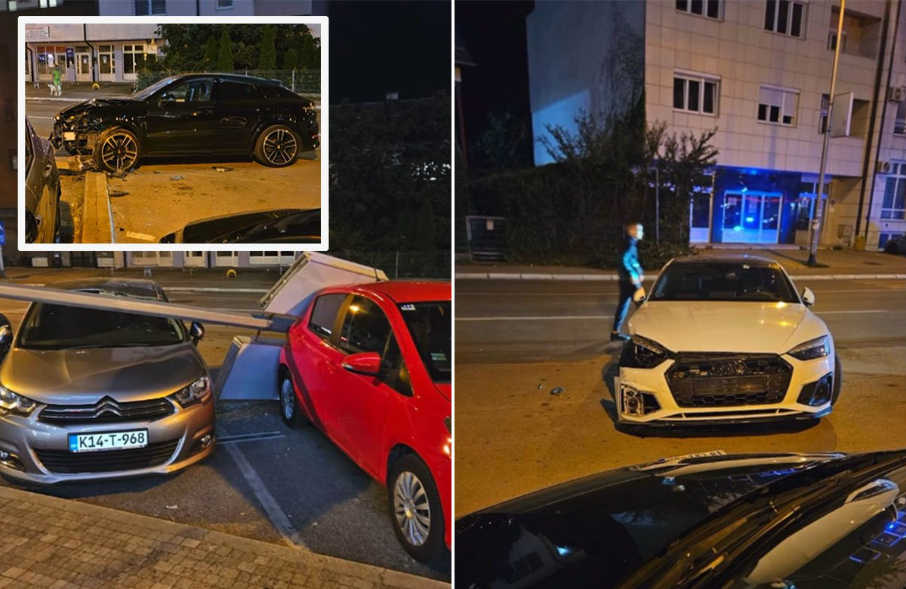 Djevojka poršeom polupala više auta u Banjaluci (VIDEO)
