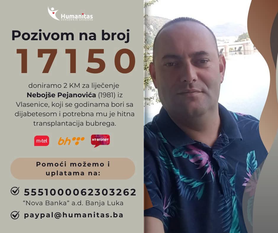 Apel za pomoć Nebojši Pejanoviću iz Vlasenice