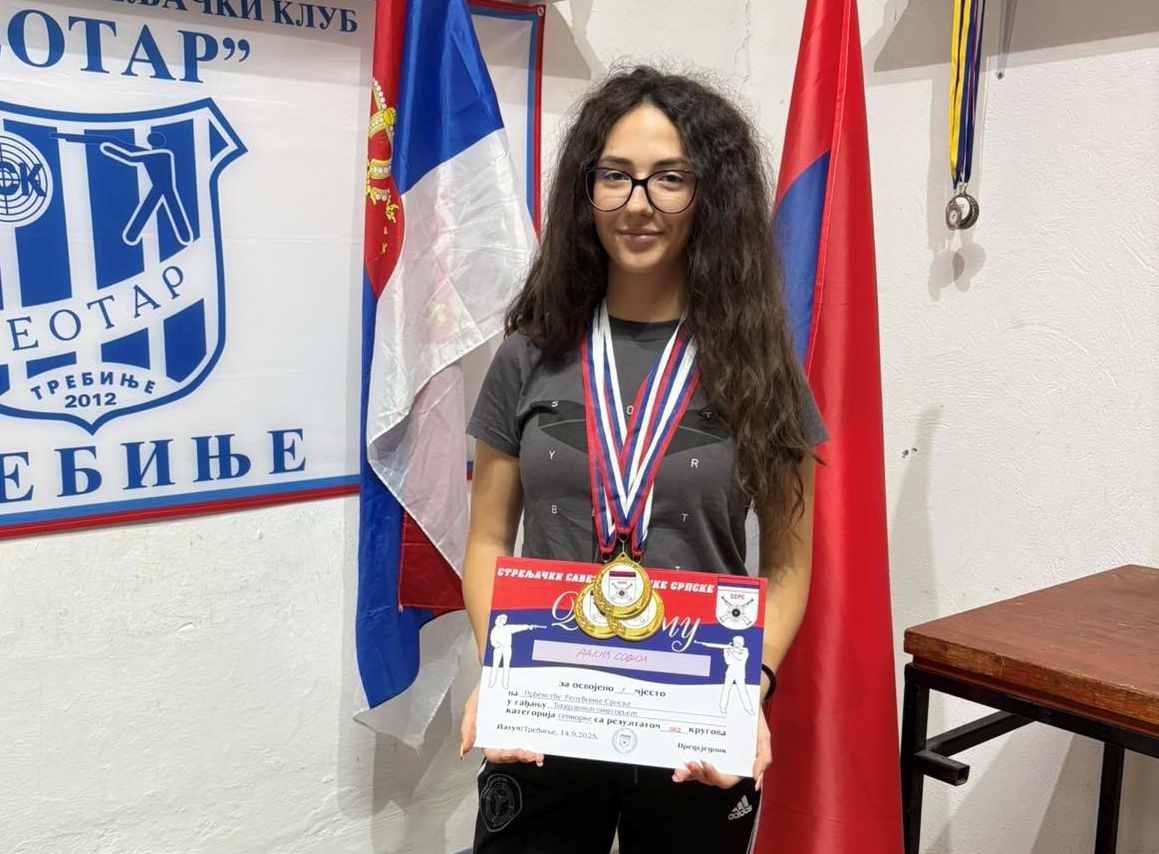 Tri zlata za Sofiju Rakić iz Bijeljine