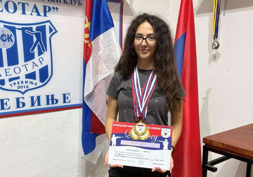TRI ZLATA ZA SOFIJU RAKIĆ Streljačica iz Bijeljine postavila novi rekord Republike Srpske