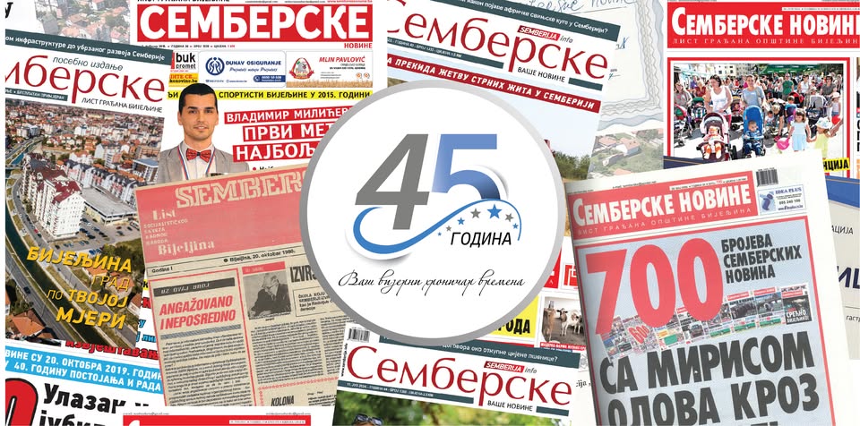 Danas je 45 godina Semberskih novina – Tragovi u vremenu ljudi i događaja 