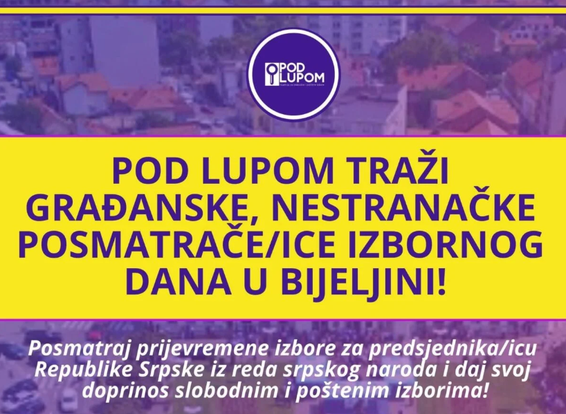 Postani čuvar poštenih izbora – priključi se Koaliciji "Pod lupom" Postani čuvar poštenih izbora – priključi se Koaliciji "Pod lupom"
