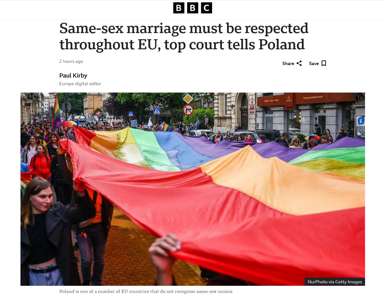 Sud EU: Istopolni brakovi moraju biti priznati širom Unije