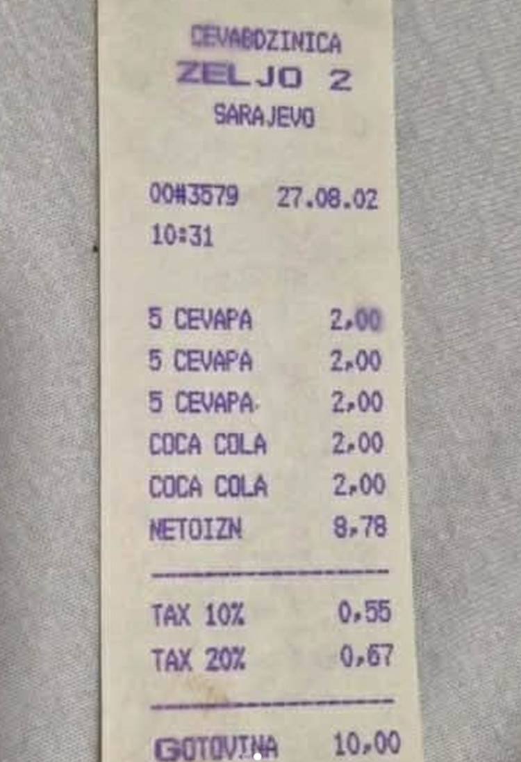 Koliko je koštala mala porcija ćevapa 2002. godine? (FOTO)
