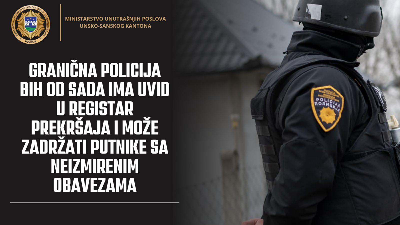 Granična policija BiH: Putnici sa neplaćenim kaznama neće moći preći granicu