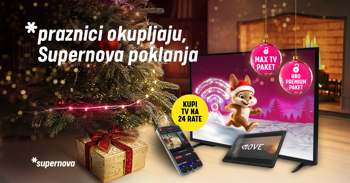 Otključani TV kanali i povećane brzine neta: Praznici okupljaju, Supernova poklanja