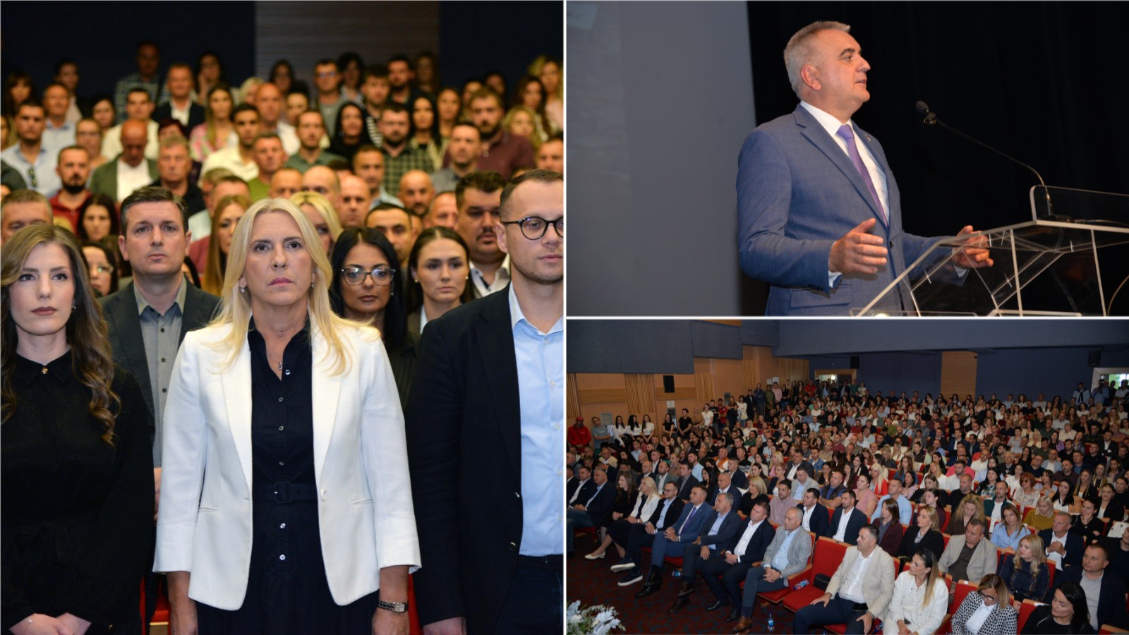 Cvijanović, Minić i Savić sa tribine u Bijeljini poručili da je zajednički rad ključ budućih politika FOTO