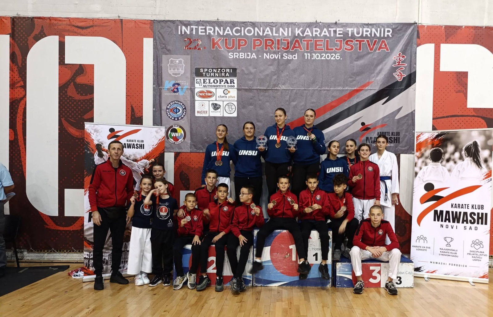 Veliki uspjeh KK UNSU u Novom Sadu: Bijeljinski karatisti osvojili 13 medalja, od kojih šest zlatnih