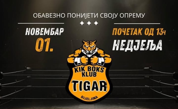 Kik-boks klub „Tigar“ iz Bijeljine obilježava dvije godine rada javnim sparingom